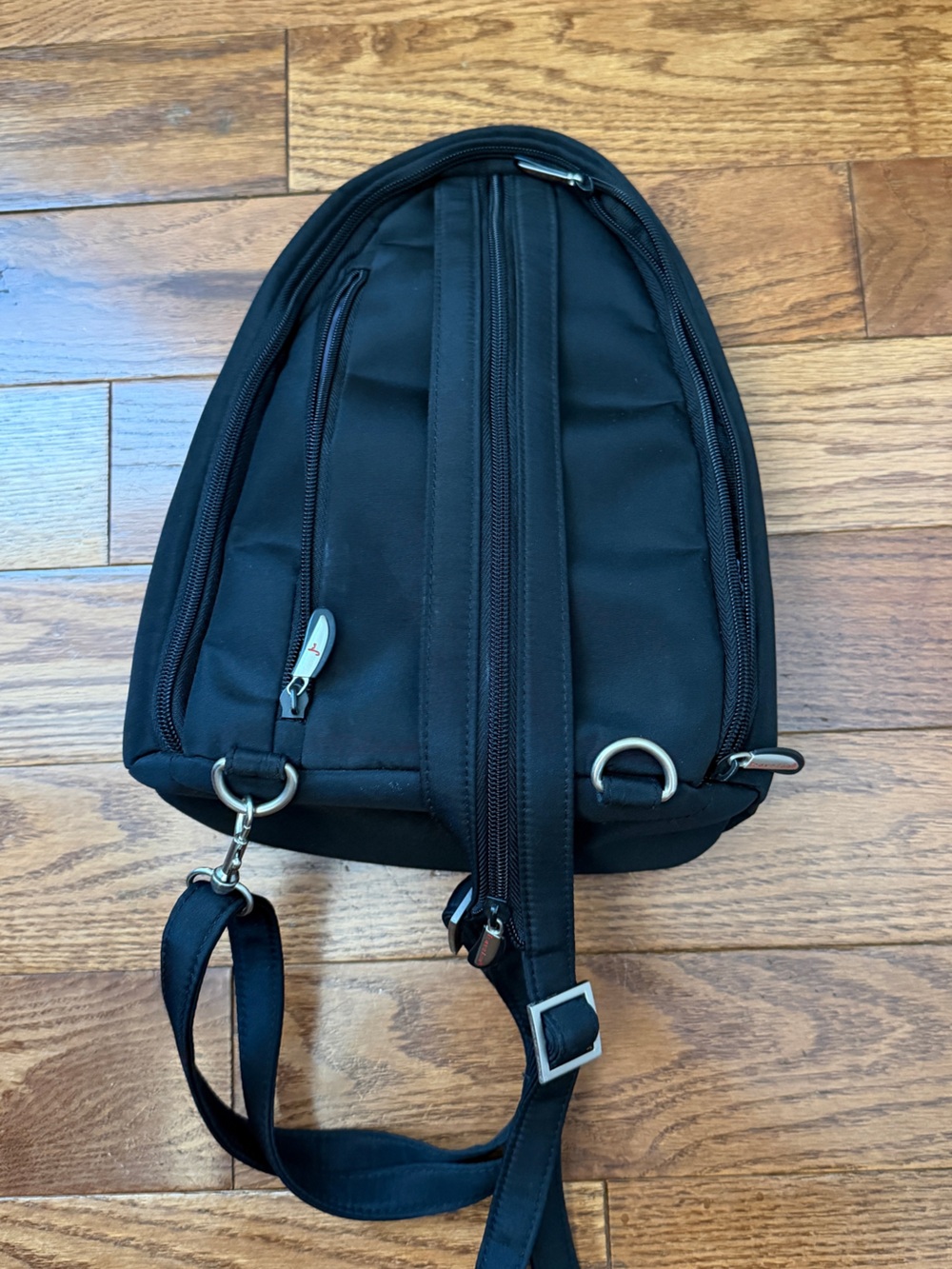 Travelon Black Anti-Theft Compact Backpack Sling - Picture 7 of 9